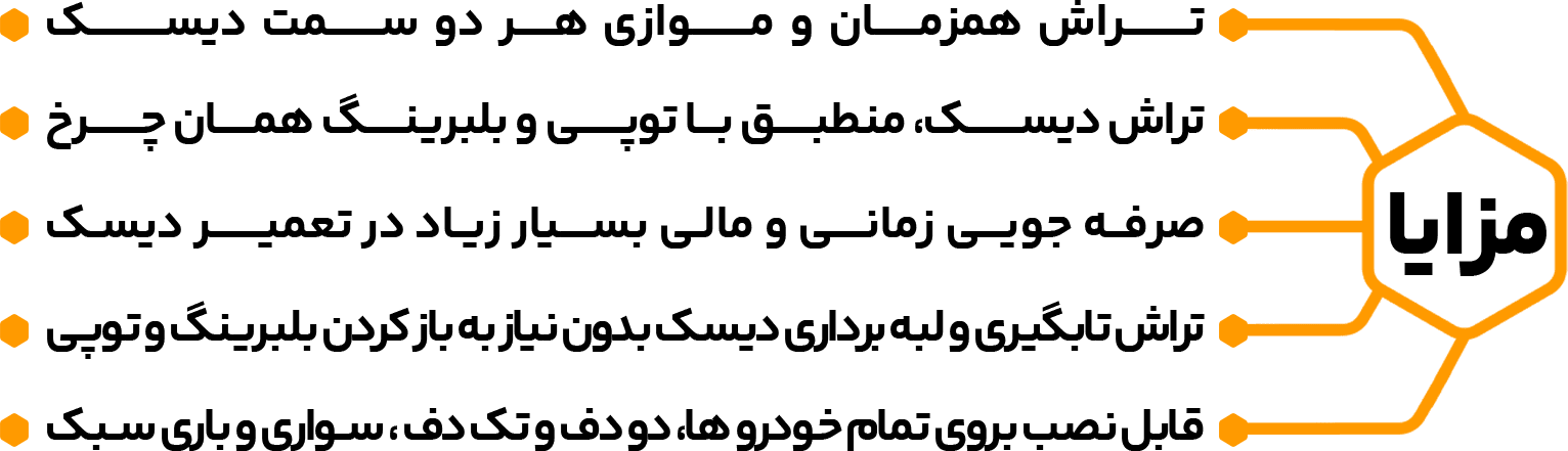 دیسک تراش درجا دیسک تراش روکار